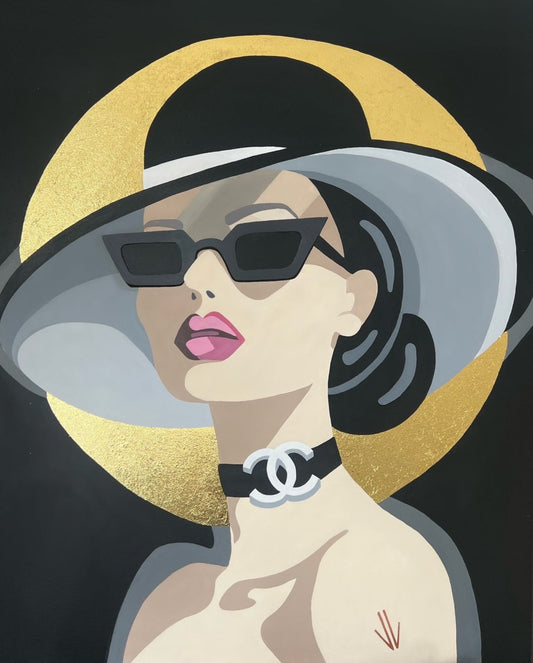 tableau femme au chapeau